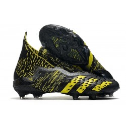 Chaussure Adidas Predator Freak+ FG Noir Jaune