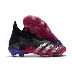Chaussure Adidas Predator Freak+ FG Noir Blanc Rose Choc