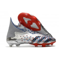 Adidas Predator Freak+ FG Argent Métallique Noir Foncé Equipe Bleu