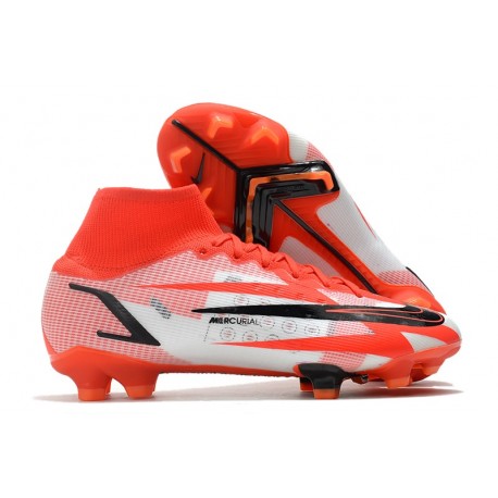 Nike Mercurial Superfly VIII Elite FG Neuf Rouge Piment Noir Fantôme Orange Total