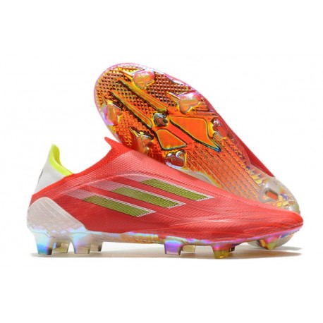 Chaussures de football adidas X SPEEDFLOW+ FG Rouge Noir Rouge Solaire