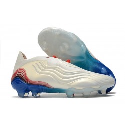 Crampons adidas Copa Sense+ FG Blanc Bleu Rouge