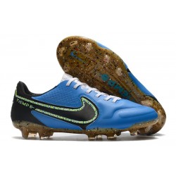 Chaussures de Foot Nike Tiempo Legend 9 Elite FG Noir Bleu