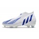 adidas Predator Edge+ FG Nouveaux Blanc Bleu Hi Res Blanc