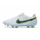 Chaussures de Foot Nike Tiempo Legend 9 Elite FG Blanc Bleu