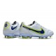 Chaussures de Foot Nike Tiempo Legend 9 Elite FG Blanc Bleu