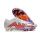 Chaussures Nike Zoom Mercurial Vapor 15 Elite FG Blanc Rouge