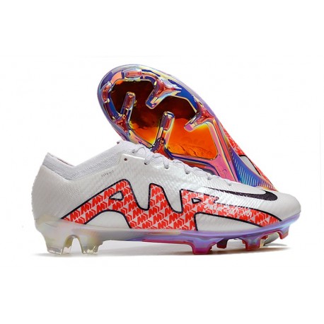 Chaussures Nike Zoom Mercurial Vapor 15 Elite FG Blanc Rouge