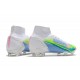 Nike Mercurial Superfly 8 Elite FG Nouvelle Blanc Bleu Vert