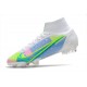 Nike Mercurial Superfly 8 Elite FG Nouvelle Blanc Bleu Vert