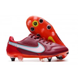 Nike Tiempo Legend 9 Elite SG Rouge Equipe Blanc Hibiscus Mystique
