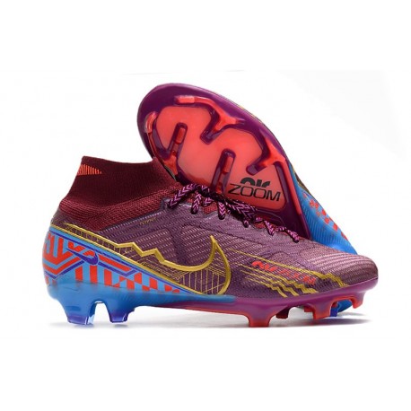 Nike Air Zoom Mercurial Superfly Elite IX FG KM Foncé Betterave Mtlc Vivid Or