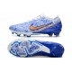 Nike Zoom Mercurial Vapor 15 Elite FG Lucent Pack Blanc Bleu Or 