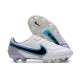 Chaussures de Foot Nike Tiempo Legend 9 Elite FG Blanc Noir Bleu