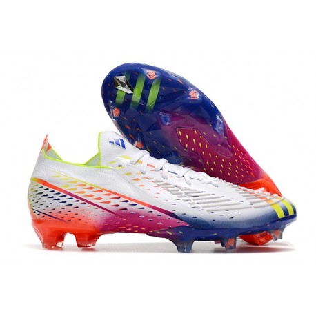 adidas Predator Edge.1 L FG 2022 Blanc Jaune Solaire Bleu Power