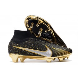 Nike Air Zoom Mercurial Superfly Elite IX FG Noir Or Argent