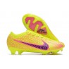 Chaussures Nike Zoom Mercurial Vapor 15 Elite FG Jaune Rose