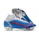 Chaussures Nike Mercurial Superfly 8 Elite FG Bleu Rosso Gris
