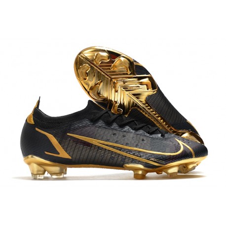 Nike Mercurial Vapor 14 Elite FG Homme Noir Or