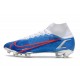 Chaussures Nike Mercurial Superfly 8 Elite FG Bleu Rosso Gris