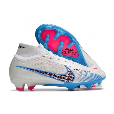 Nike Zoom Mercurial Superfly Elite 9 FG Blanc Bleu
