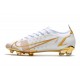 Nike Mercurial Vapor 14 Elite FG Homme Blanc Or