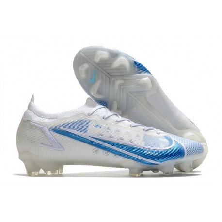 Nike Mercurial Vapor 14 Elite FG Homme Blanc Bleu