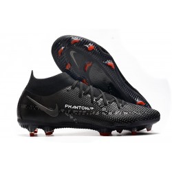 Crampons Nike Phantom GT2 Elite DF FG Noir Gris Fumé Summit Blanc