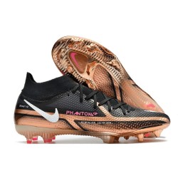 Crampons Nike Phantom GT2 Elite DF FG Cuivre Métallique Blanc Noir