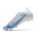 Nike Mercurial Vapor 14 Elite FG Homme Blanc Bleu