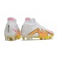 Nike Zoom Mercurial Superfly Elite 9 FG Blanc Rose Jaune