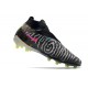 Crampons Nike Phantom GX DF Elite FG FG Noir Volt Blanc Bleu Lumière