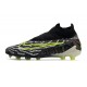 Crampons Nike Phantom GX DF Elite FG FG Noir Volt Blanc Bleu Lumière