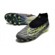 Crampons Nike Phantom GX DF Elite FG FG Noir Volt Blanc Bleu Lumière