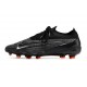 Nike Phantom GX Elite FG Crampon Noir Blanc Sommet Gris Fumée
