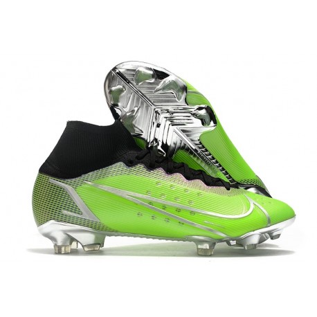 Chaussures Nike Mercurial Superfly 8 Elite FG Vert Argent