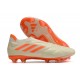 Crampons de Foot adidas Copa Pure+ FG Blanc Cassé Orange Solaire Equipe