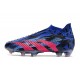 adidas Predator Accuracy+ FG Bleu Lucide Magenta Réel Equipe Noir Foncé
