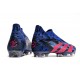 adidas Predator Accuracy+ FG Bleu Lucide Magenta Réel Equipe Noir Foncé