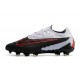 Nike Phantom GX Elite FG Crampon Noir Gris Rouge