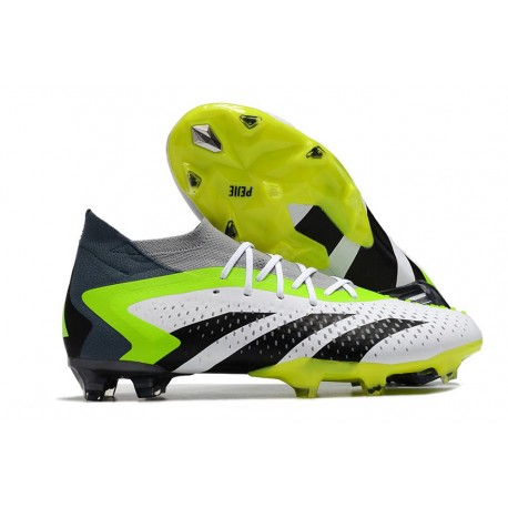 Crampon adidas Predator Accuracy.1 FG Blanc Noir Citron Lucide