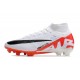 Nike Zoom Mercurial Superfly Elite 9 FG Blanc Cramoisi Vif Noir