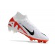 Nike Zoom Mercurial Superfly Elite 9 FG Blanc Cramoisi Vif Noir