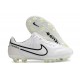 Chaussures de Foot Nike Tiempo Legend 9 Elite FG Blanc Noir