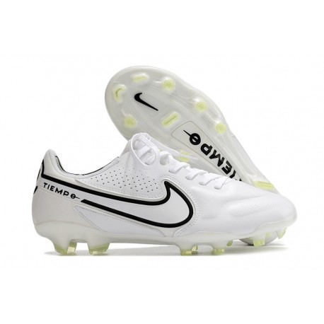 Chaussures de Foot Nike Tiempo Legend 9 Elite FG Blanc Noir
