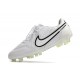 Chaussures de Foot Nike Tiempo Legend 9 Elite FG Blanc Noir
