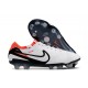 Crampons Nike Tiempo Legend X Elite FG Blanc Noir Pourpre