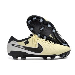 Crampons Nike Tiempo Legend X Elite FG Beige Noir
