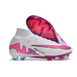 Nike Zoom Mercurial Superfly Elite IX FG Blanc Rose Bleu