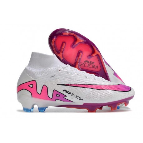Nike Zoom Mercurial Superfly Elite IX FG Blanc Rose Bleu